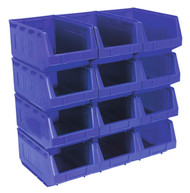 Sealey TPS412B Plastic Storage Bin 209 x 356 x 164mm - Blue Pack of 12