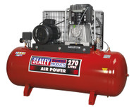 Sealey SAC52775B Compressor 270ltr Belt Drive 7.5hp 3ph 2-Stage with Cast Cylinders