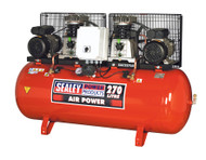 Sealey SAC2276B Compressor 270ltr Belt Drive 2 x 3hp with Cast Cylinders