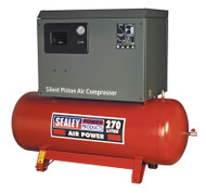 Sealey SAC72775BLN Compressor 270ltr Belt Drive 7.5hp 3ph 2-Stage with Cast Cylinders Low Noise