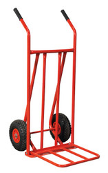 Sealey CST800 Sack Truck with Pneumatic Tyres 150kg Foldable Toe