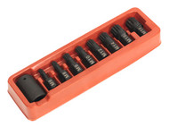 Sealey AK5611 Impact Spline Bit & Holder Set 9pc 1/2"Sq Drive