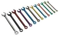 Sealey AK6326 Combination Spanner Set 12pc Fast Action Multi-Coloured Metric