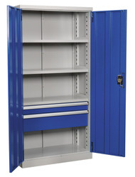 Sealey APICCOMBO2 Industrial Cabinet 2 Drawer 4 Shelf 1800mm