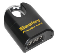 Sealey PL603S Steel Body Combination Padlock Shrouded Shackle 62mm