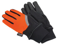 Sealey MG797L Mechanic's Gloves High Visibility PU Touch Thinsulateå¬ - Large