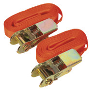Sealey TD05045E Self-Securing Ratchet Tie Down 25mm x 4.5mtr 500kg Load Test - Pair