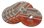 Sealey PTC/100CET5 Cutting Disc åø100 x 1.2mm 16mm Bore Pack of 5