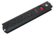 Sealey EL34USBB Extension Cable 3mtr 4 x 230V + 2 x USB Sockets - Black