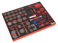 Sealey TBTP10 Tool Tray with Brake Service Tool Set 42pc