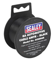 Sealey AC0806B Automotive Cable Thick Wall 8A 6mtr Black