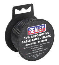 Sealey AC1704B Automotive Cable Thick Wall 17A 4mtr Black