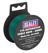 Sealey AC1704G Automotive Cable Thick Wall 17A 4mtr Green