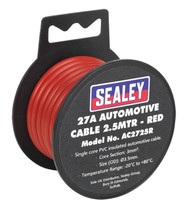 Sealey AC2725R Automotive Cable Thick Wall 27A 2.5mtr Red