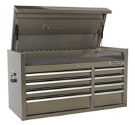 Sealey PTB104008SS Topchest 8 Drawer 1055mm Stainless Steel Heavy-Duty