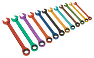 Siegen S01075 Ratchet Combination Spanner Set 12pc Multi-Coloured Metric