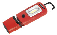 Sealey LED3601R Rechargeable 360åÁ Inspection Lamp 2W COB + 1W LED Red Lithium-Polymer