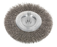 Sealey SFBS100 Flat Wire Brush Stainless Steel 100mm with 6mm Shaft