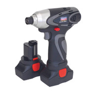 Sealey CP6003 Cordless Impact Driver 14.4V 2Ah Lithium-ion 1/4" Hex Drive 117Nm - 2 Batteries 40min Charger