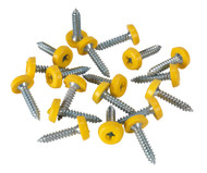 Sealey PTNP6 Number Plate Screw Plastic Enclosed Head åø4.8 x 24mm Yellow Pack of 50