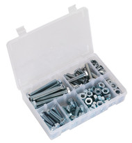 Sealey AB052SNW Setscrew, Nut & Washer Assortment 150pc High Tensile M10 Metric