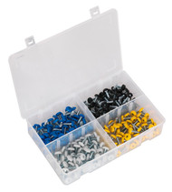 Sealey AB076NP Number Plate Screw Assortment 200pc 4.8mm x 18mm Plastic Enclosed Head