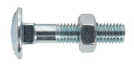 Sealey CBN840 Coach Bolt & Nut M8 x 40mm Zinc DIN 603 Pack of 50