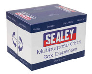 Sealey SCP150 Multipurpose Paper Wipe in Polyflute Dispenser Box - Smooth White 75gsm 150 Sheets