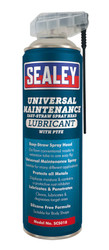 Sealey SCS018 Universal Maintenance Lubricant with Easy-Straw Spray Head & PTFE 500ml Pack of 6