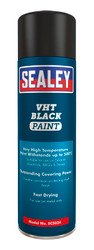 Sealey SCS024 VHT Paint Black 500ml Pack of 6