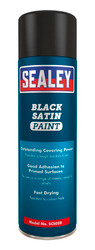 Sealey SCS028 Black Satin Paint 500ml Pack of 6