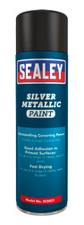 Sealey SCS031 Silver Paint 500ml Pack of 6