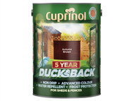 Cuprinol CUPDBAB5L - Ducksback 5 Year Waterproof for Sheds & Fences Autumn Brown 5 Litre