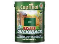 Cuprinol CUPDBFG5L - Ducksback 5 Year Waterproof for Sheds & Fences Forest Green 5 Litre