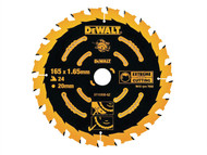 DEWALT DEWDT10300QZ - Circular Saw Blade 165 x 20mm x 24T Corded Extreme Framing