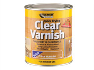 Everbuild EVBWVARCLS07 - Quick Dry Wood Varnish Satin Clear 750ml