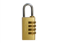 Faithfull FAIPLB20COM - Brass Combination Padlock 20mm