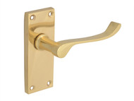 Forge FGEHLATVSCBR - Backplate Handle Latch -Scroll Victorian Brass Finish 102mm