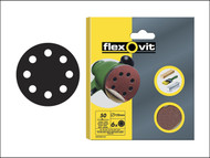 Flexovit FLV26387 - Hook & Loop Sanding Discs 125mm Coarse 50g (Pack of 6)