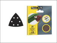 Flexovit FLV26401 - Delta Hook & Loop Sanding Sheets 94mm Fine 120g (6)
