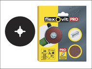 Flexovit FLV27538 - Aluminium Oxide Fibre Discs 125mm Fine 80g (Pack of 3)