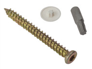 Forgefix FORCFS112 - Concrete Frame Screw Torx High-Low Thread ZYP 7.5 x 112mm Box 100