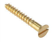 Forgefix FORCSK110B - Wood Screw Slotted CSK Solid Brass 1 x 10 Box 200