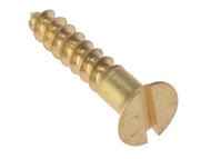 Forgefix FORCSK1146B - Wood Screw Slotted CSK Solid Brass 1.1/4 x 6 Box 200