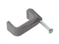 Forgefix FORFCC10G - Cable Clip Flat Grey 10.00mm Box 100