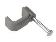 Forgefix FORFCC15G - Cable Clip Flat Grey 1.50mm Box 100