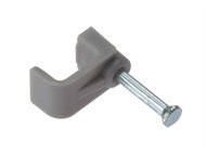 Forgefix FORFCC4G - Cable Clip Flat Grey 4.00mm Box 100