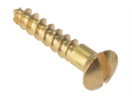 Forgefix FORRAH346BR - Wood Screw Slotted Raised Head ST Solid Brass 3/4 x 6 Box 200