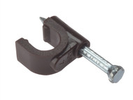 Forgefix FORRCC67BR - Cable Clip Round Coax Brown 6-7mm Box 100