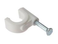 Forgefix FORRCC78W - Cable Clip Round White 7-8mm Box 100